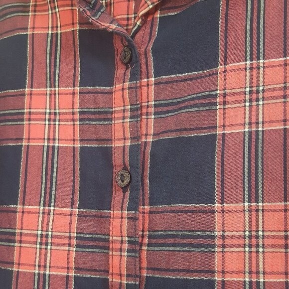 Faded Glory Plaid Sparkle Button Up Shirt - Picture 2 of 2